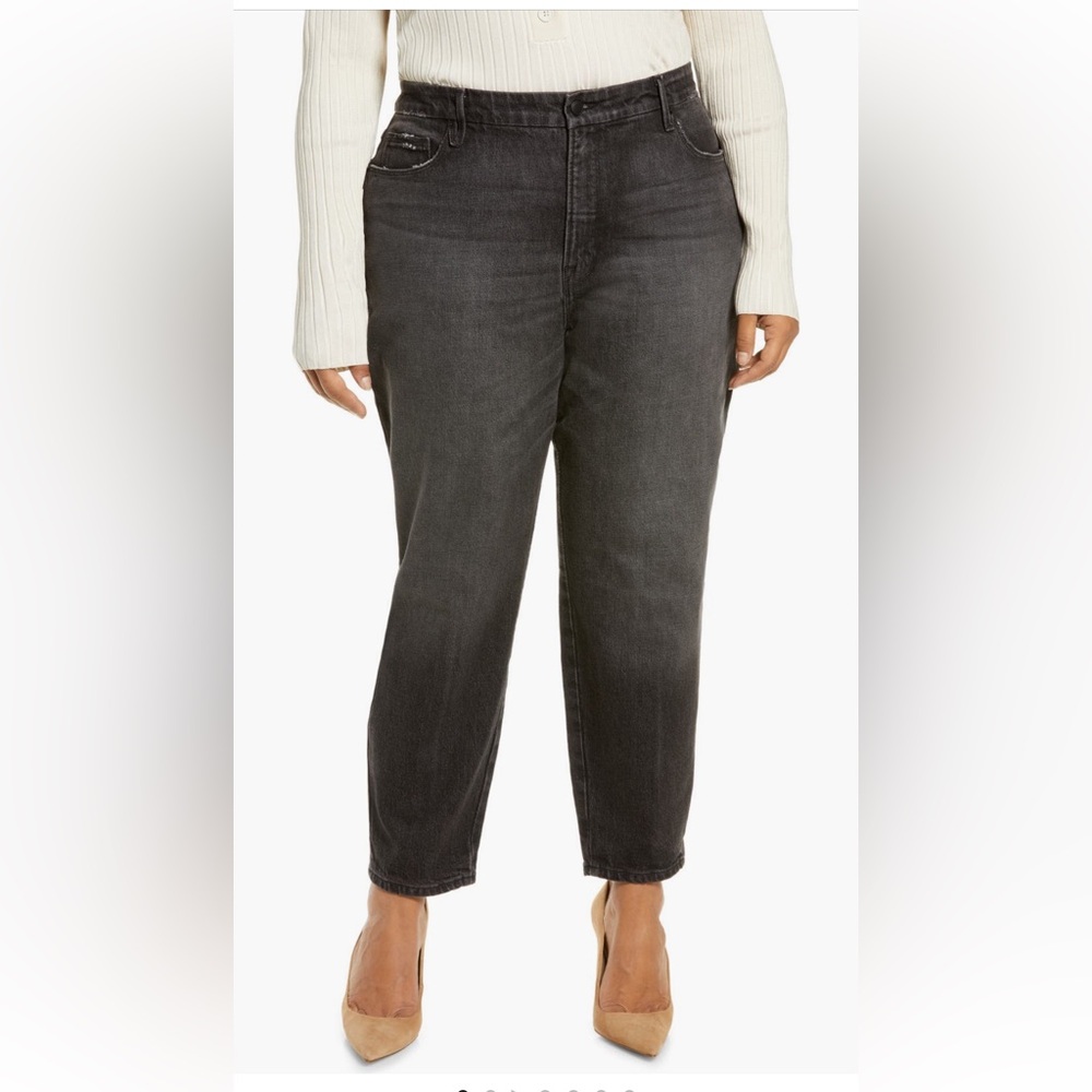 Good American 90s Duster Straight Leg Jeans